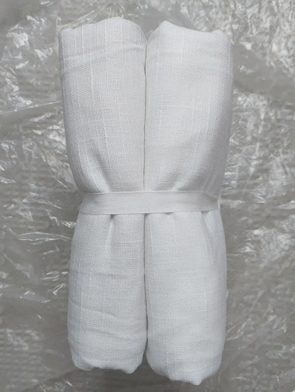 NWT! Quince 100% Cotton White Slub Curtains, 48